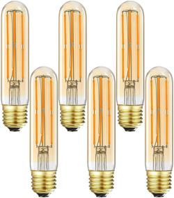 img 4 attached to 🔆 Warm White 2200K Amber Dimmable T10 Edison LED Tubular Bulb