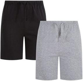 img 4 attached to 🩳 Yujerry Unisex Kids 100% Cotton 2-Pack Jersey Shorts with Pockets for Boys and Girls in Solid Colors