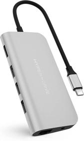 img 4 attached to 💻 HyperDrive USB-C Hub Adapter: Unleash the Power of 9-in-1 Connectivity for iPad Pro, MacBook Pro/Air (Silver)