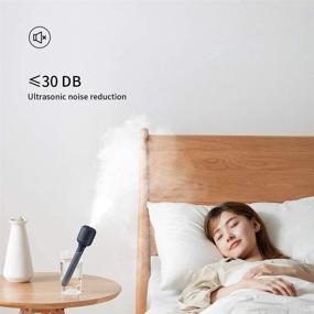 img 1 attached to 🌫️ JISULIFE Mini Silent Humidifier - Portable Travel & Desk USB Powered Bedroom Humidifier with Container Diversity, 4-7Hrs Battery Life, Rechargeable, Ultrasonic Cool Mist - Ideal for Car, Dark Blue