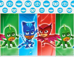 img 2 attached to Пластиковое покрывало American Greetings для искусства, ремесел и вечеринки PJ Masks (1 шт.)