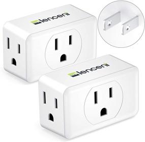 img 4 attached to 🔌 LENCENT 3-Prong to 2-Prong Adapter: Travel Power Adaptor for US to Japan, Philippines-Type A, Cruise Ship Approved - 2 Pack
