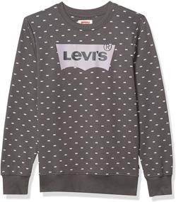 img 4 attached to Levi's Boys' Crewneck 👕 Sweatshirt, Revolver Print - Boys' Clothing