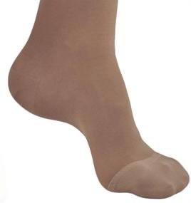 img 2 attached to 🧦 Ames Walker AW Style 4 Sheer Support 15-20mmHg Nude Thigh Highs with Comfortable Band