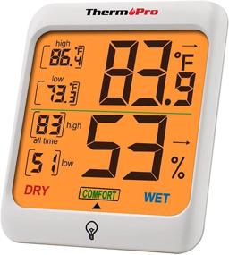 img 4 attached to 🌡️ ThermoPro TP53: Accurate Digital Hygrometer Indoor Thermometer for Home with Comfort Indicator, Max Min Records & Backlight Display