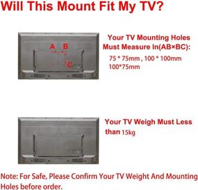 img 3 attached to 🖥️ Versatile TV Wall Mount: Heavy-Duty Articulating Bracket for 14-24 inch LED OLED LCD Flat Screens