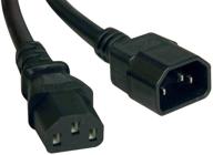 tripp lite 14awg power extension cord 15a, 10-ft. (iec-320-c14 to iec-320-c13), black logo