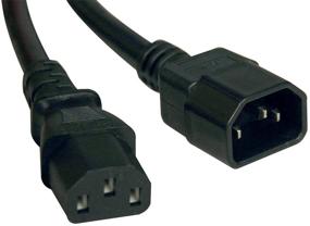 img 1 attached to Tripp Lite 14AWG Power Extension Cord 15A, 10-ft. (IEC-320-C14 to IEC-320-C13), Black