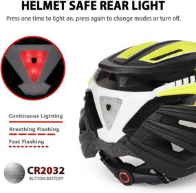 img 2 attached to 🏻 Stay Safe and Stylish on Your Bike with FUNWICT Adult Bike Helmet - Detachable Magnetic Goggles Visor and LED Light for Men and Women