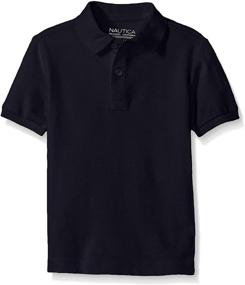 img 3 attached to 👕 Nautica Boys' School Uniform Short Sleeve Pique Polo: Classic Style & Quality