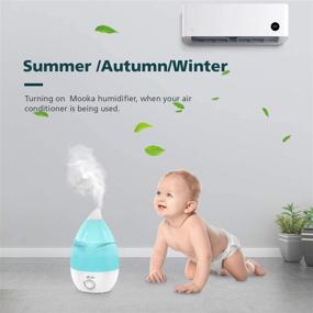 img 1 attached to 🌬️ Mooka Humidifiers 2-in-1 Cool Mist Humidifier Diffuser: Ultimate Comfort for Baby Home, Bedroom, Office - 2L Essential Oil Diffuser with Adjustable Mist Output, Waterless Auto-Off, Whisper-Quiet & BPA Free - Up to 21 Hours