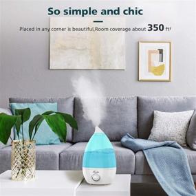 img 2 attached to 🌬️ Mooka Humidifiers 2-in-1 Cool Mist Humidifier Diffuser: Ultimate Comfort for Baby Home, Bedroom, Office - 2L Essential Oil Diffuser with Adjustable Mist Output, Waterless Auto-Off, Whisper-Quiet & BPA Free - Up to 21 Hours