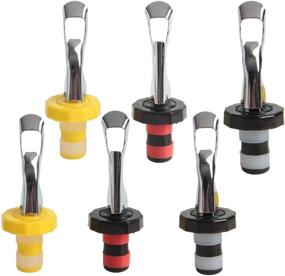 img 4 attached to HAPY SHOP Wine Stoppers: 6-Piece Silicone Bottle Stopper Set for Expanding Manual Beverage Bottles, Airtight Seal, Assorted Colors