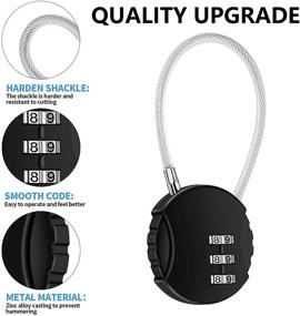 img 2 attached to 🔒 CROMLL 2 Pack Waterproof Combination Lock with 3 Digits for Gym, School Locker, Sports Locker, Fence, Toolbox, Gate, Case, Hasp Storage (Black & Blue)
