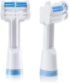 img 2 attached to 🪥 Triple Bristle Replacement Brush Heads Refills, Advanced 3-Head Design, Compatible with Triple Bristle Sonic Toothbrush, Color-Changing Indicator Bristles, 2-Pack (Blue)