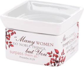 img 2 attached to 💎 She is More Precious Than Rubies: Proverbs 31 Woman Electric 2-in-1 Jar Candle & Warmer for Wax and Oil