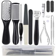 🦶 happiwill 15-piece professional pedicure tools set - stainless steel foot file pedicure kit for men and women, deadskin callus remover logo