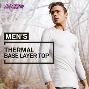 img 3 attached to 🏔️ Rocky Men's Insulated Thermal Base Layer Top for Outdoor Ski Warmth/Extreme Cold, Long John Underwear Shirt - Ideal Pajamas