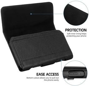 img 3 attached to 📱 Mopaclle Nylon Phone Holster Belt Clip Case - Compatible with Samsung Galaxy S21 Ultra/S21 Plus/S20 FE/S10+/S9+/S8+ and More (Fit with Commuter Case)