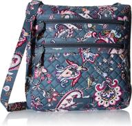 👜 vera bradley triple zip cotton hipster crossbody handbag logo