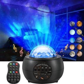 img 4 attached to 🌟 Night Light Star Projector with 10 Planets, Bluetooth Speaker, and Ocean Wave Light - Remote Control for Kids Adults, New Year & Christmas Gifts - Room & Home Décor