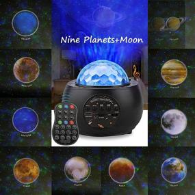 img 1 attached to 🌟 Night Light Star Projector with 10 Planets, Bluetooth Speaker, and Ocean Wave Light - Remote Control for Kids Adults, New Year & Christmas Gifts - Room & Home Décor