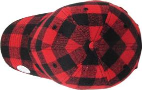 img 1 attached to KBETHOS Classic Adjustable 6 Panel Dad Hat in Lumberjack Plaid Suede Corduroy PU Melange Design for Casual Style and Soft Comfort