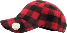 img 2 attached to KBETHOS Classic Adjustable 6 Panel Dad Hat in Lumberjack Plaid Suede Corduroy PU Melange Design for Casual Style and Soft Comfort