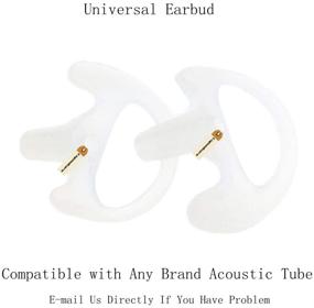 img 1 attached to 🎧 Motorola Kenwood Midland 2 Way Radio Replacement Earmold Earbud - Acoustic Coil Tube, Lsgoodcare Soft Silicone Insert Earmould Ear buds - White Large (Pack of 10 Pairs)