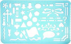 img 1 attached to 🎨 2-Piece Artistic Drafting Templates Set with 4 ABC Lettering Stencil Plates