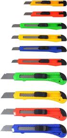 img 1 attached to 🔪 eZthings 10 Heavy-Duty Box Cutters Utility Knives with Snap-Off Blades (Assorted Knife Set)