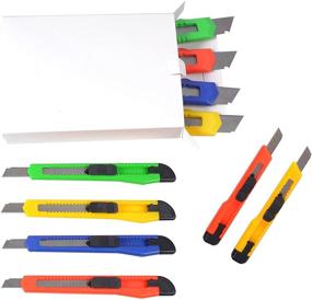 img 2 attached to 🔪 eZthings 10 Heavy-Duty Box Cutters Utility Knives with Snap-Off Blades (Assorted Knife Set)