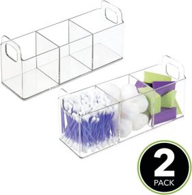 img 3 attached to 💄 Efficient Storage Solution: mDesign Clear Cosmetic Vanity Catch-All Organizer (2 Pack) for Makeup Products