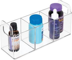 img 1 attached to 💄 Efficient Storage Solution: mDesign Clear Cosmetic Vanity Catch-All Organizer (2 Pack) for Makeup Products