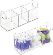 💄 efficient storage solution: mdesign clear cosmetic vanity catch-all organizer (2 pack) for makeup products логотип