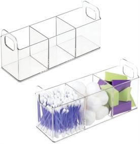 img 4 attached to 💄 Efficient Storage Solution: mDesign Clear Cosmetic Vanity Catch-All Organizer (2 Pack) for Makeup Products