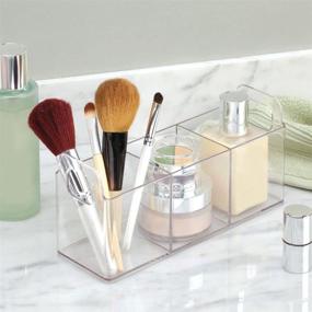 img 2 attached to 💄 Efficient Storage Solution: mDesign Clear Cosmetic Vanity Catch-All Organizer (2 Pack) for Makeup Products