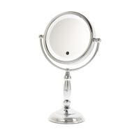 💄 danielle led lighted makeup mirror - two-sided with touch activation & dimmer, enhanced 10x magnification logo