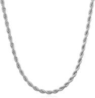 ⌛ timeless elegance: 3mm stainless steel braided woven classical simple plain chain necklace logo