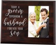 elegant signs mother of the groom gift: timeless picture frame to treasure the journey from groom to husband and forever cherish your dear son логотип