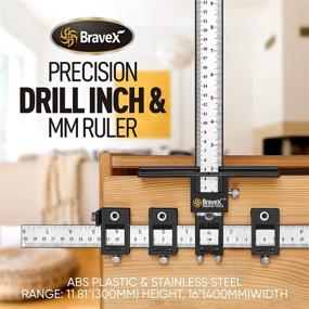 img 3 attached to 🔧 Cabinet Hardware Jig - Cabinet Handle Template Tool for Easy Installation of Handles and Pulls, Detachable Cabinet Jig, Dowelling Wood Drill Guide for Knob Installation on Doors and Drawers