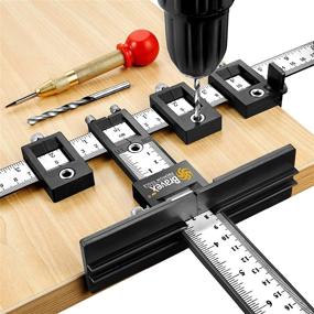 img 4 attached to 🔧 Cabinet Hardware Jig - Cabinet Handle Template Tool for Easy Installation of Handles and Pulls, Detachable Cabinet Jig, Dowelling Wood Drill Guide for Knob Installation on Doors and Drawers