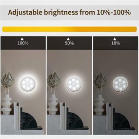 img 3 attached to 🔦 Indoor Motion Sensor Step Light - LEASTYLE LED Rechargeable Puck Lights | Stick Anywhere Wall Light | Ideal for Staircase, Hallway, Bathroom, Bedroom, Kitchen, Cabinet