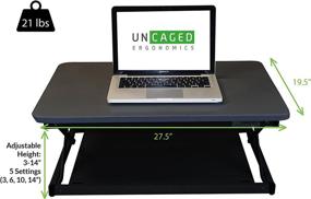 img 1 attached to Portable CHANGEdesk MINI: Affordable Small Standing Desk Converter for Laptops, Single Computer Monitors - Lightweight Ergonomic Sit-Stand Tabletop Riser with Adjustable Height