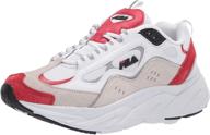 men's fila trigate shoes in white, red, and black logo