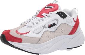 img 4 attached to Men's Fila Trigate Shoes in White, Red, and Black