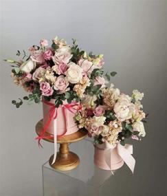 img 1 attached to 🌸 UNIKPACKAGING Premium Quality Round Flower Box: Exquisite Gift Boxes for Luxury Floral and Gift Arrangements, Set of 3 pcs (Pink)