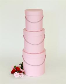 img 3 attached to 🌸 UNIKPACKAGING Premium Quality Round Flower Box: Exquisite Gift Boxes for Luxury Floral and Gift Arrangements, Set of 3 pcs (Pink)