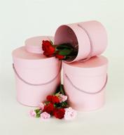 🌸 unikpackaging premium quality round flower box: exquisite gift boxes for luxury floral and gift arrangements, set of 3 pcs (pink) logo