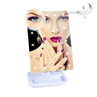 💄 gerald duvallsdf makeup mirror with lights and bluetooth- vanity mirror with 10x magnifying, cosmetic mirror with 20 led lights, 180° rotation, usb charging: illuminate your beauty routine! logo